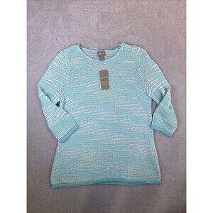 New Chico's Size 2 Open Knit Crochet Tunic Length Top Cover Beach Women's Medium